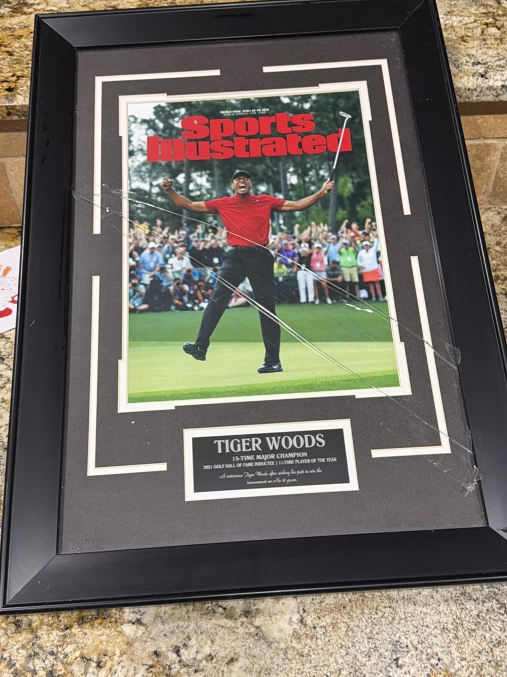 Tiger Woods Sports Illustrated 2019 Masters Framed Photo 18Wx26H